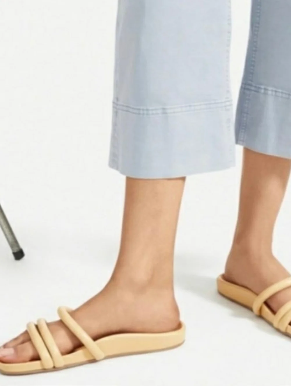 Everlane Womens Minimalist Beige Slide‎ Sandals